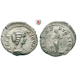 Römische Kaiserzeit, Julia Domna, Frau des Septimius Severus, Denar 201, ss-vz