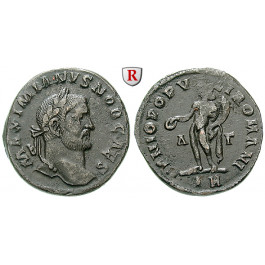 Römische Kaiserzeit, Galerius, Follis 296-297, ss-vz