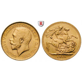 Kanada, George V., Sovereign 1911, 7,32 g fein, vz