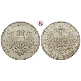 Deutsches Kaiserreich, Lübeck, 2 Mark 1901, A, f.vz, J. 80