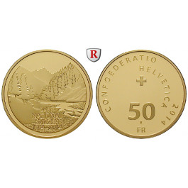 Schweiz, Eidgenossenschaft, 50 Franken 2014, 10,16 g fein, PP