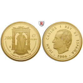 Spanien, Juan Carlos I., 200 Euro 2006, 13,5 g fein, PP