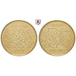 Finnland, Republik, 100 Euro 2008, 7,78 g fein, PP