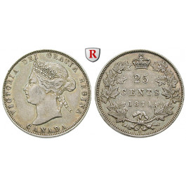 Kanada, Victoria, 25 Cents 1871, f.vz