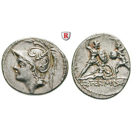 Römische Republik, Q. Minucius Thermus, Denar 103 v.Chr., vz