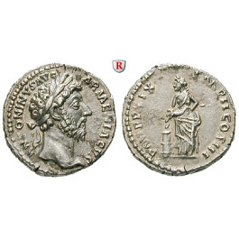 Römische Kaiserzeit, Marcus Aurelius, Denar 164-165, st