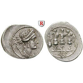 Römische Republik, Faustus Cornelius Sulla, Denar, f.vz