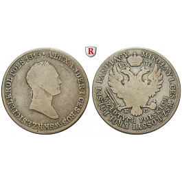 Polen, Nikolaus I. von Russland, 5 Zlotych 1830, s