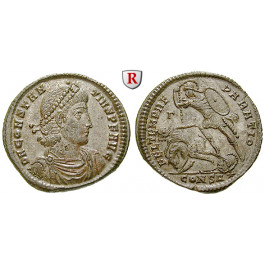 Römische Kaiserzeit, Constantius II., Bronze 348-351, vz-st