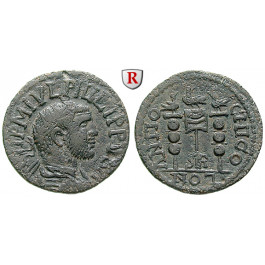 Römische Provinzialprägungen, Pisidien, Antiochia, Philippus I., Bronze, ss-vz