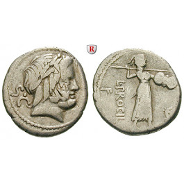Römische Republik, L. Procilius, Denar, ss