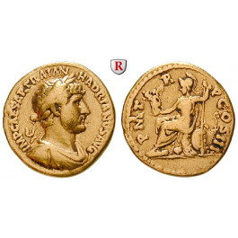 Römische Kaiserzeit, Hadrianus, Aureus 119-122, ss