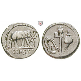 Römische Republik, Caius Iulius Caesar, Denar 49-48 v.Chr., ss