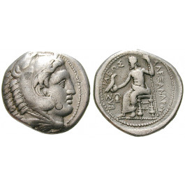 Makedonien, Königreich, Alexander III. der Grosse, Tetradrachme 322-320 v.Chr., ss