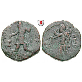 Baktrien und Indien, Kuschan, Kanishka I., Bronze 127-152, ss+