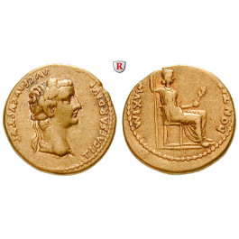 Römische Kaiserzeit, Tiberius, Aureus ca. 14-18, ss-vz