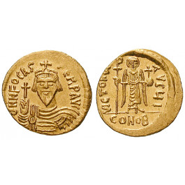 Byzanz, Phocas, Solidus 602-610, vz