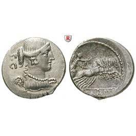 Römische Republik, T. Carisius, Denar 46 v.Chr., vz