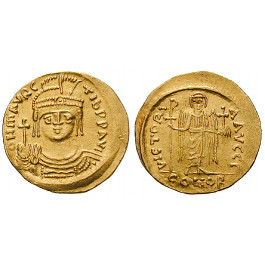 Byzanz, Mauricius Tiberius, Solidus 583-602, vz/ss-vz