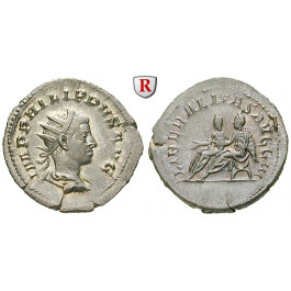 Römische Kaiserzeit, Philippus II., Antoninian 249, vz-st
