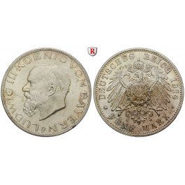 Deutsches Kaiserreich, Bayern, Ludwig III., 5 Mark 1914, D, vz/vz-st, J. 53