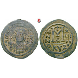 Byzanz, Justinian I., Follis 545-546, Jahr 19, ss+