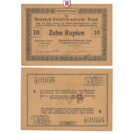Deutsch-Ostafrika, 10 Rupien 01.06.1916, I, Rb. 935a