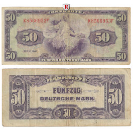 Bundesrepublik Deutschland, 50 DM 1948, III-, Rb. 242