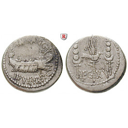 Römische Republik, Marcus Antonius, Denar 32-31 v.Chr., ss+