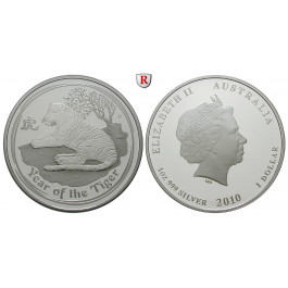 Australien, Elizabeth II., 2 Dollars 2010, 62,14 g fein, PP