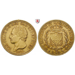Italien, Königreich Sardinien, Carlo Felice, 80 Lire 1825, 23,23 g fein, ss+