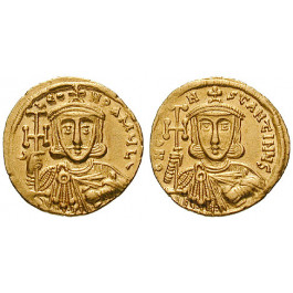 Byzanz, Constantinus V. Copronymus, Solidus 742-745, vz-st/vz