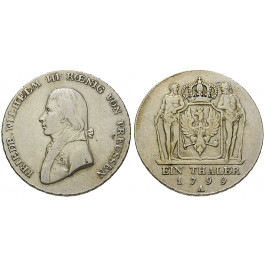 Brandenburg-Preussen, Königreich Preussen, Friedrich Wilhelm III., Reichstaler 1799, ss-vz