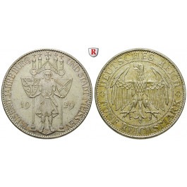 Weimarer Republik, 5 Reichsmark 1929, Meißen, E, ss-vz, J. 339