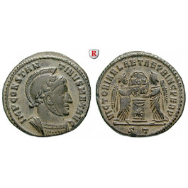 Römische Kaiserzeit, Constantinus I., Follis 318-319, ss-vz