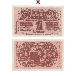 Notgeld der besonderen Art, Bielefeld, 1 Goldpfennig (1/420 Dollar) 8.11.1923, I