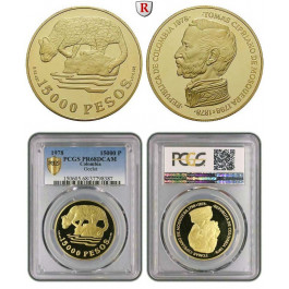 Kolumbien, Republik, 15000 Pesos 1978, 30,1 g fein, PP