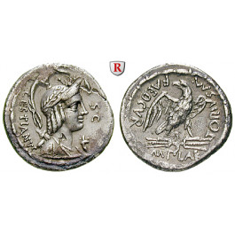 Römische Republik, M. Plaetorius Cestianus, Denar 67 v.Chr., ss+