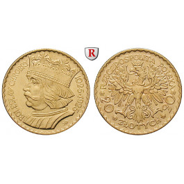 Polen, 2. Republik, 20 Zlotych 1925, 5,81 g fein, vz+