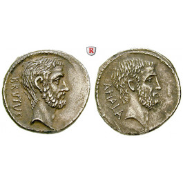 Römische Republik, M. Junius Brutus, Denar 54 v.Chr., ss+