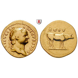 Römische Kaiserzeit, Titus, Caesar, Aureus 75, ss+