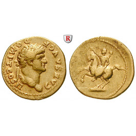 Römische Kaiserzeit, Domitianus, Caesar, Aureus 73, ss-vz/ss