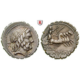 Römische Republik, Q. Antonius Balbus, Denar, serratus 83-82 v.Chr., vz