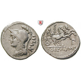 Römische Republik, P. Servillus Rullus, Denar 100 v.Chr., ss+