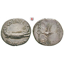 Römische Republik, Marcus Antonius, Denar 32-31 v.Chr., f.vz