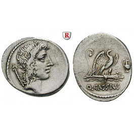 Römische Republik, Q. Cassius Longinus, Denar 55 v.Chr., ss