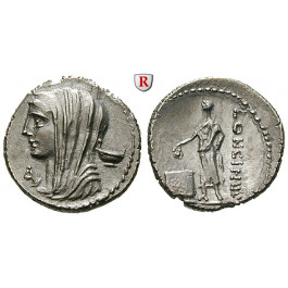 Römische Republik, L. Cassius Longinus, Denar 78 v.Chr., vz