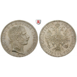 Österreich, Kaiserreich, Franz Joseph I., Gulden 1863, vz-st