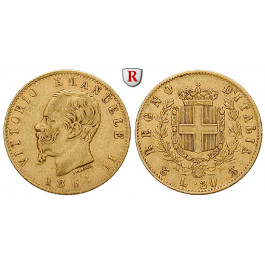 Italien, Königreich, Vittorio Emanuele II., 20 Lire 1864, 5,81 g fein, ss