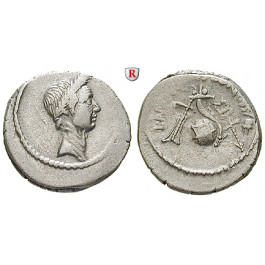 Römische Republik, Caius Iulius Caesar, Denar 42 v.Chr., ss-vz/ss